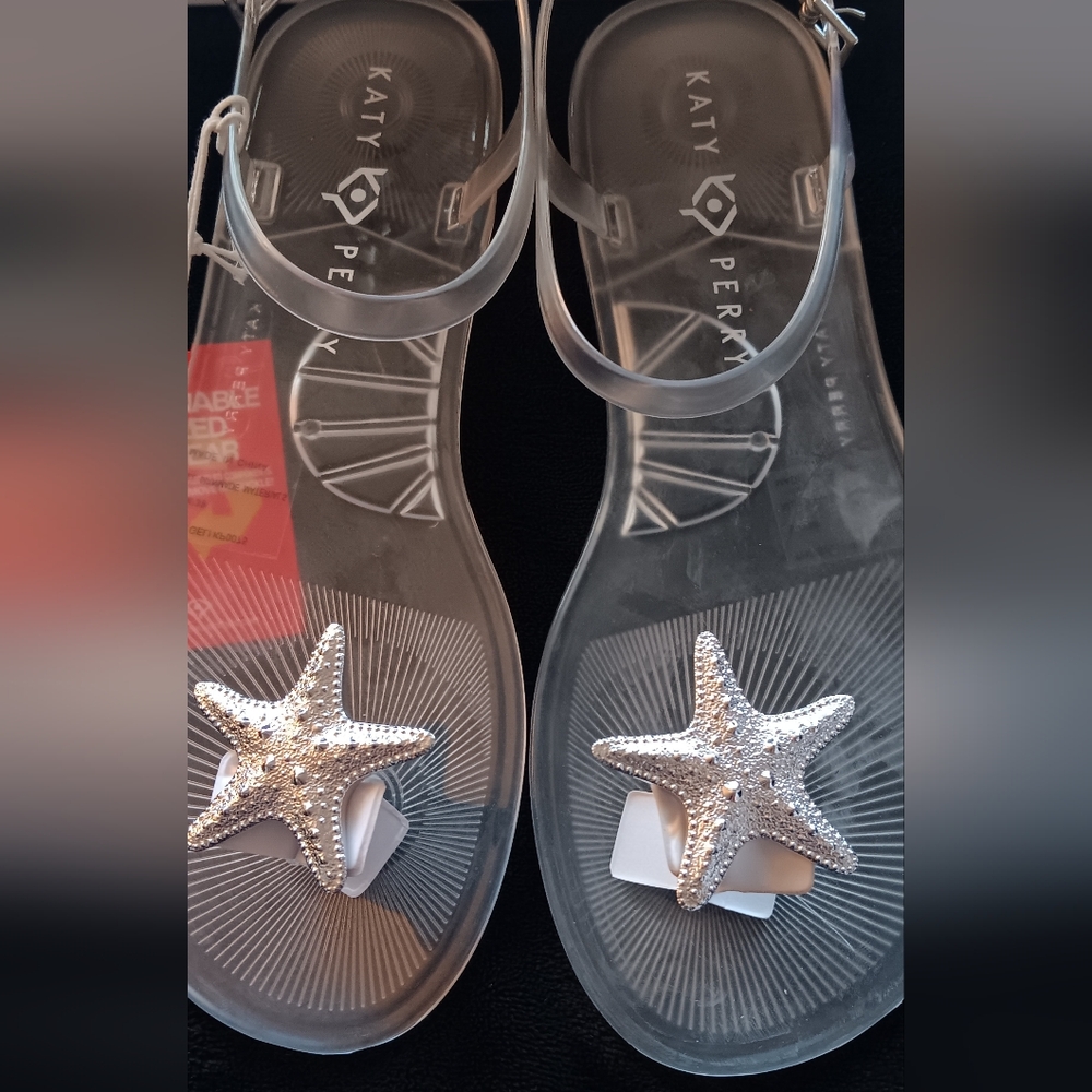 Katy Perry The Geli Clear Starfish Sandals Women's Size 9M - Picture 3 of 5